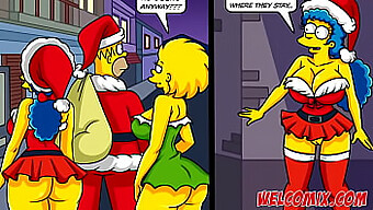 In The Spirit Of Giving, A Husband Donates His Wife To The Less Fortunate On Christmas Day In A Simpsons-Themed Hentai Video